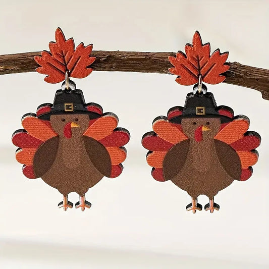 Turkey Leaf Earrings