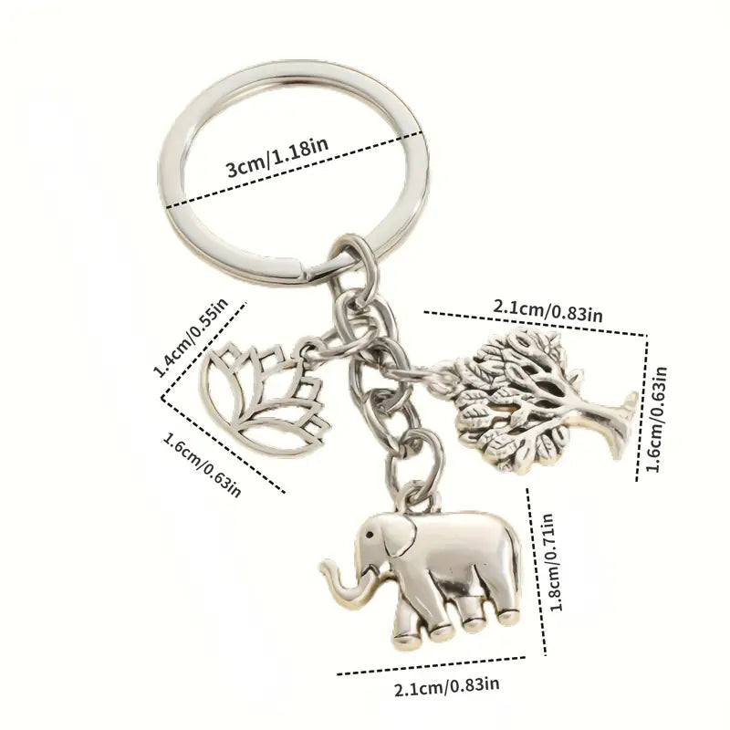 Elephant Charm Keychain