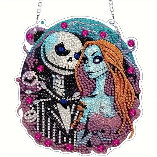 Couple Skeleton Hanging Diamond Art