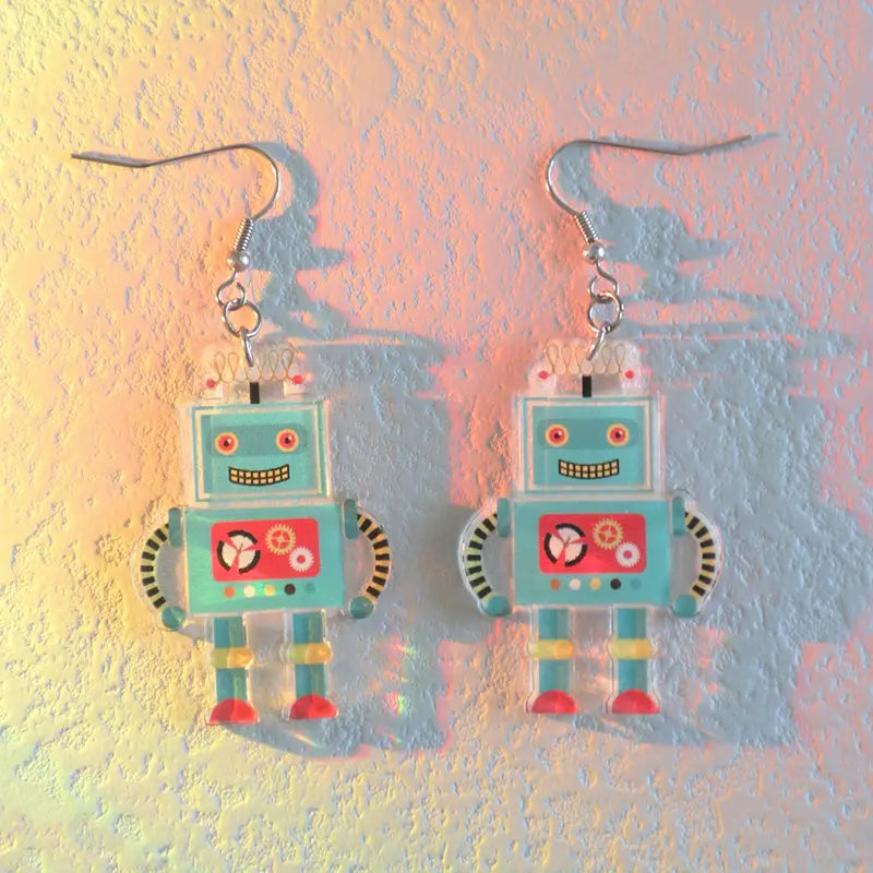 Happy Robot Earrings