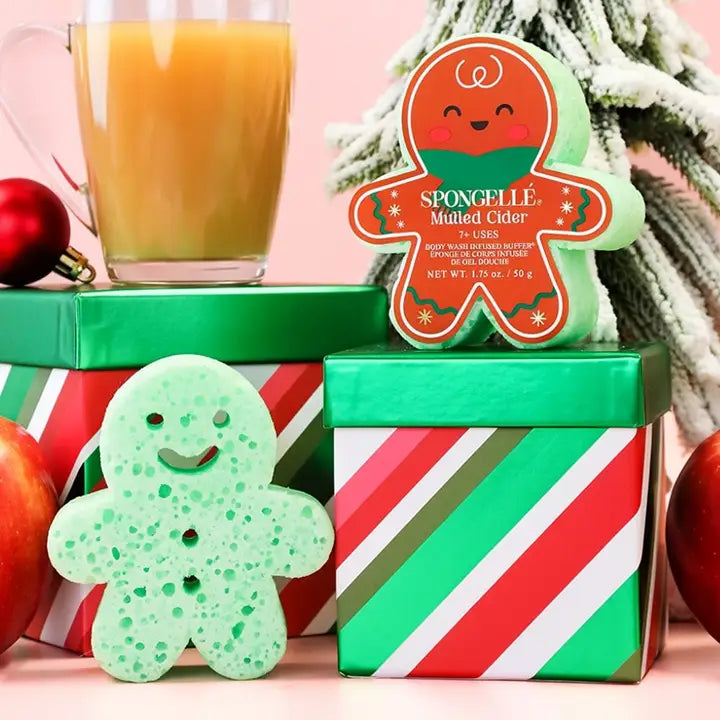Gingerbread Man Holiday Spongelle Buffer - 3 Scent Options!