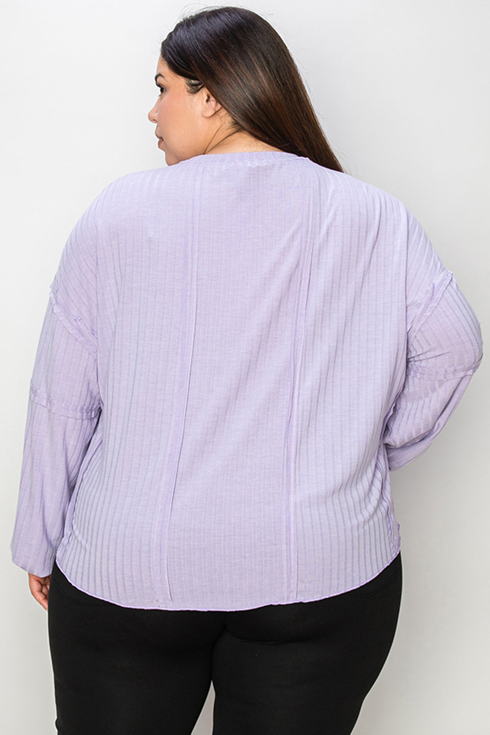 8 Colors! Basic Bae Full Size Ribbed Round Neck Long Sleeve T-Shirt