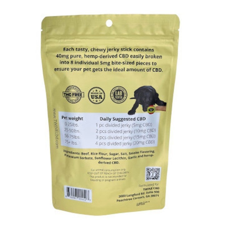 TWINE 400mg Pet Beef Jerky Sticks for Dogs