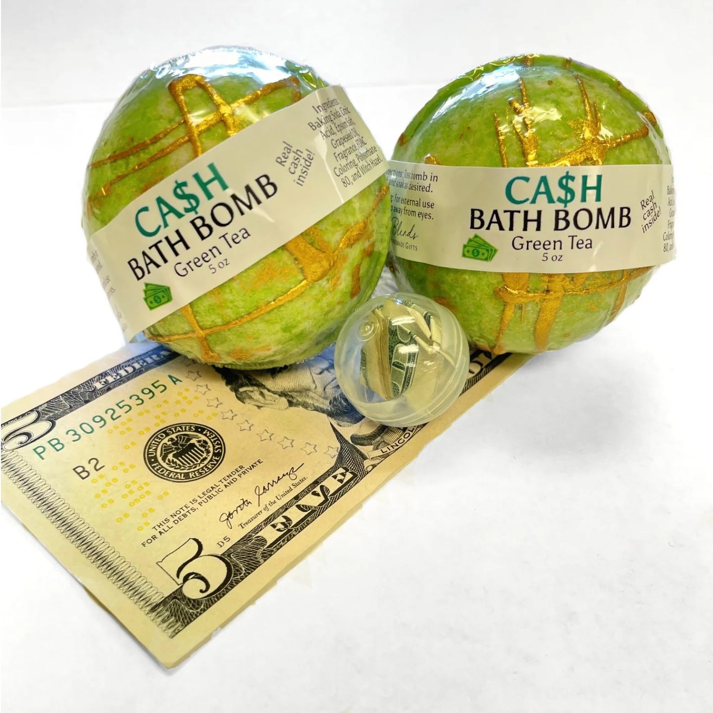 Christmas CASH MONEY BATH BOMBS - Oily Blends