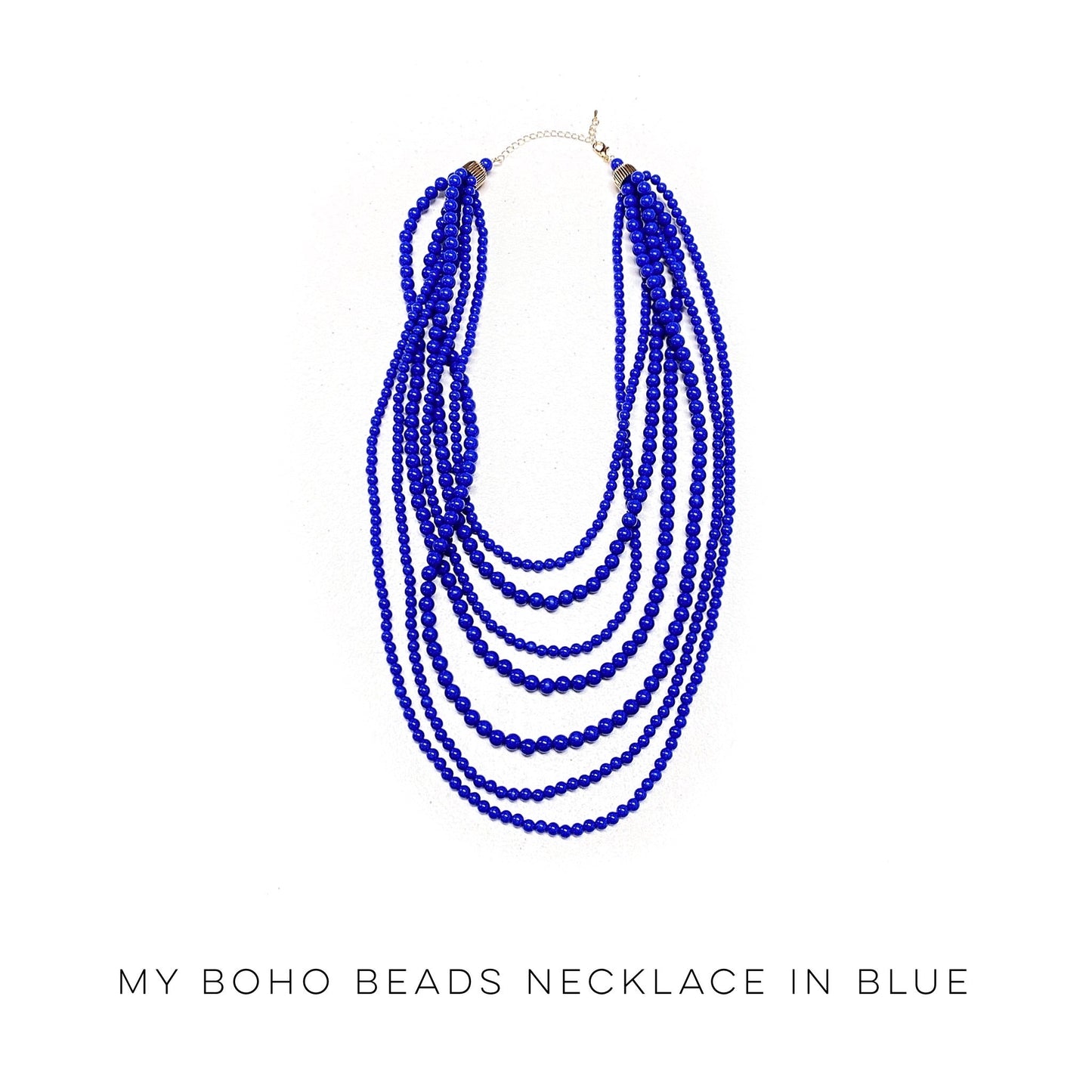 My Boho Beads Necklace in Blue