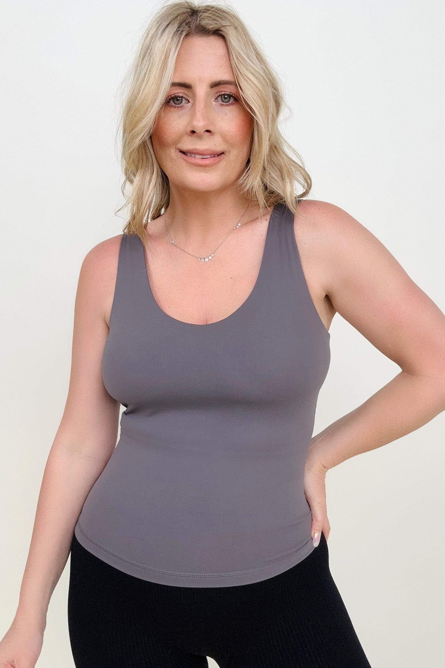 11 Colors - FawnFit Medium Length Lift Tank 2.0 with Built-In Bra!