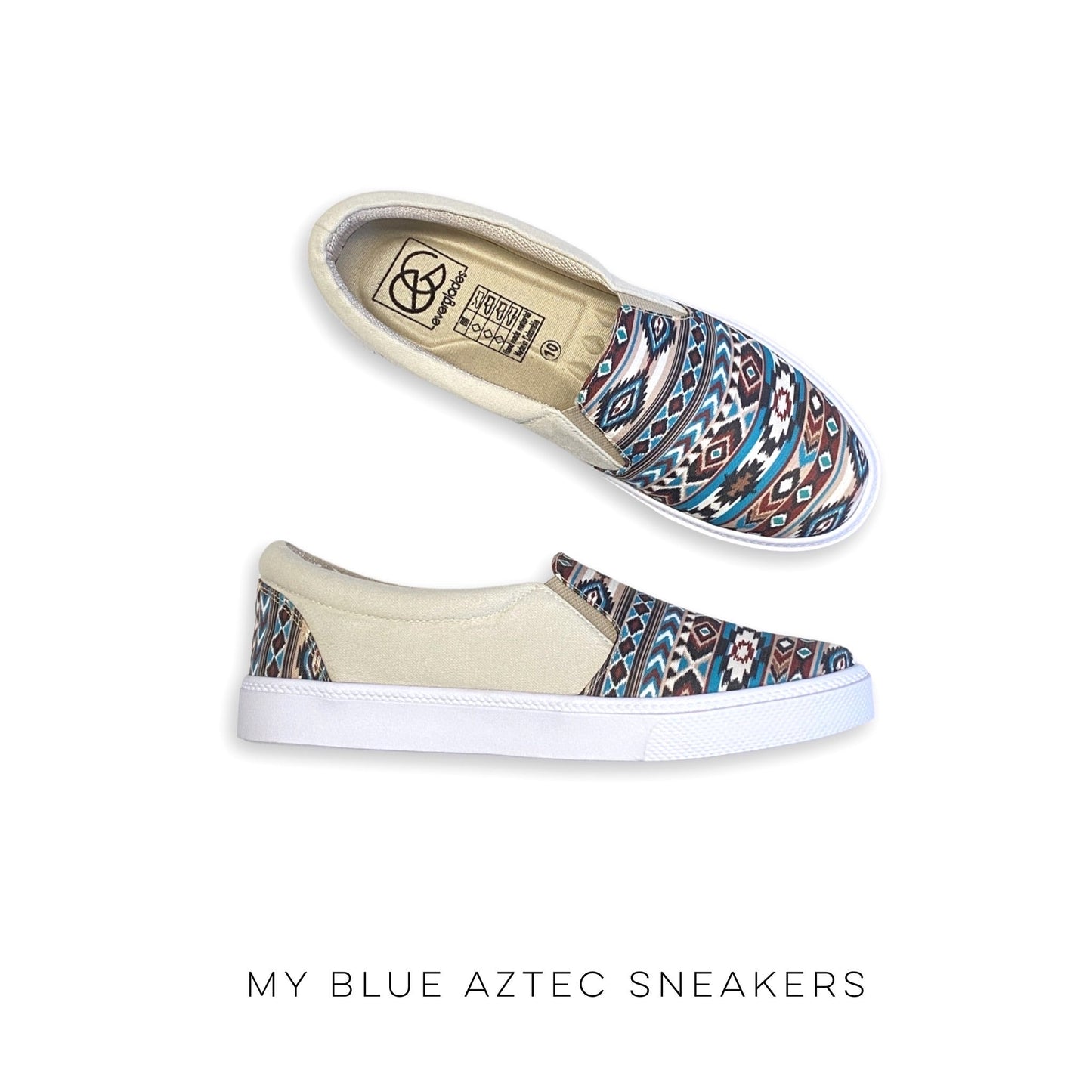 My Blue Aztec Sneakers