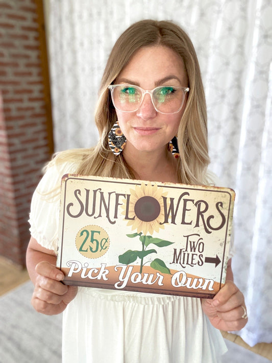 Sunflower Picking Sign