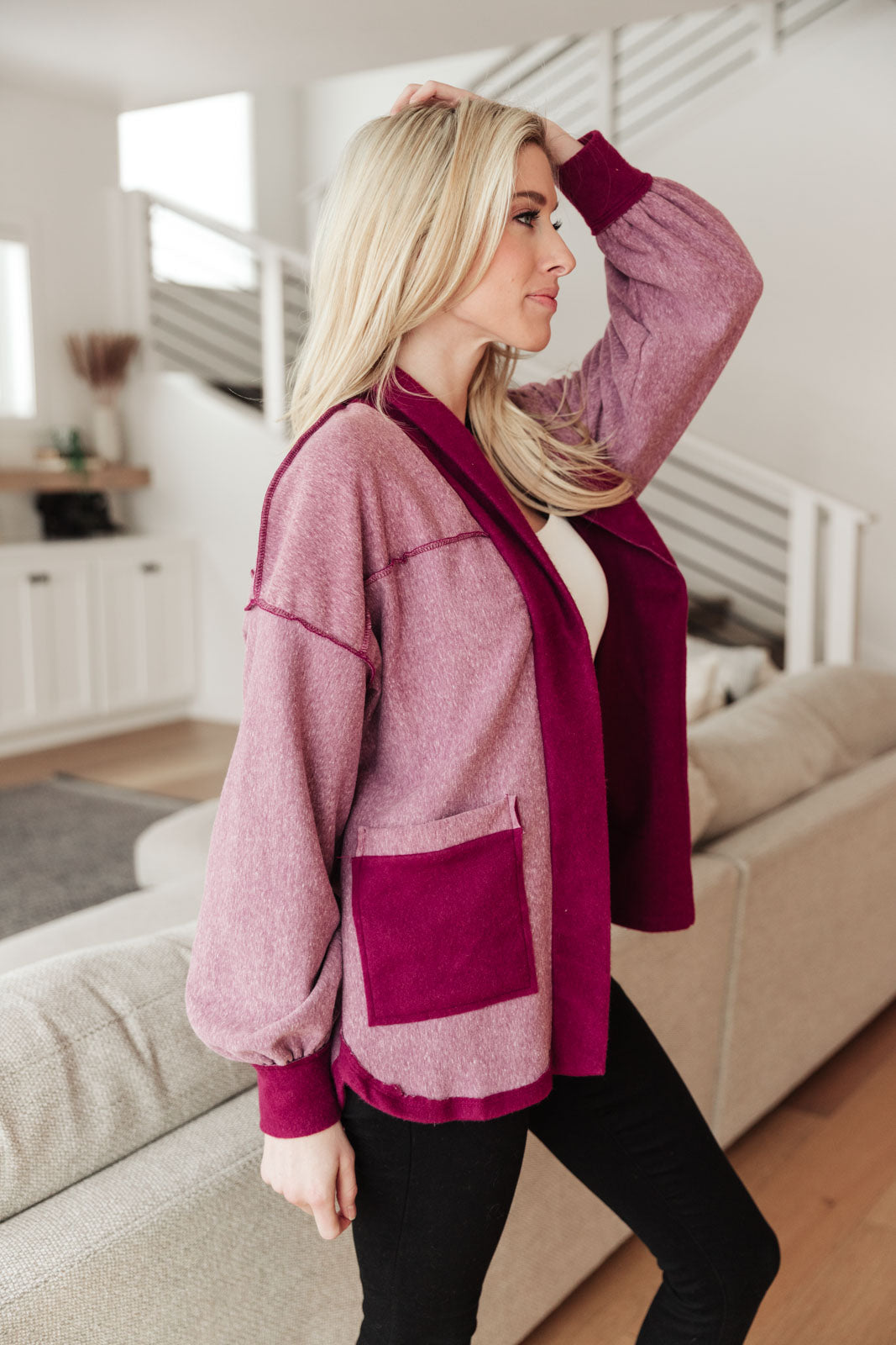 DOORBUSTER Two Hearts Jacket In Plum