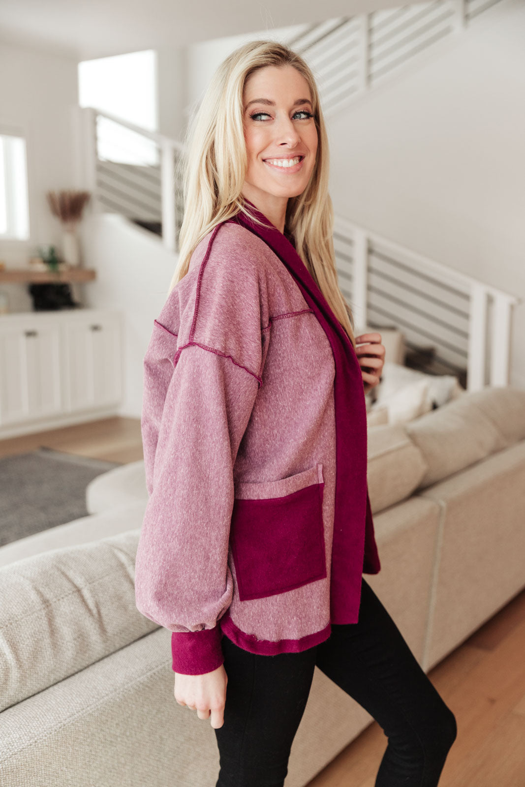 DOORBUSTER Two Hearts Jacket In Plum