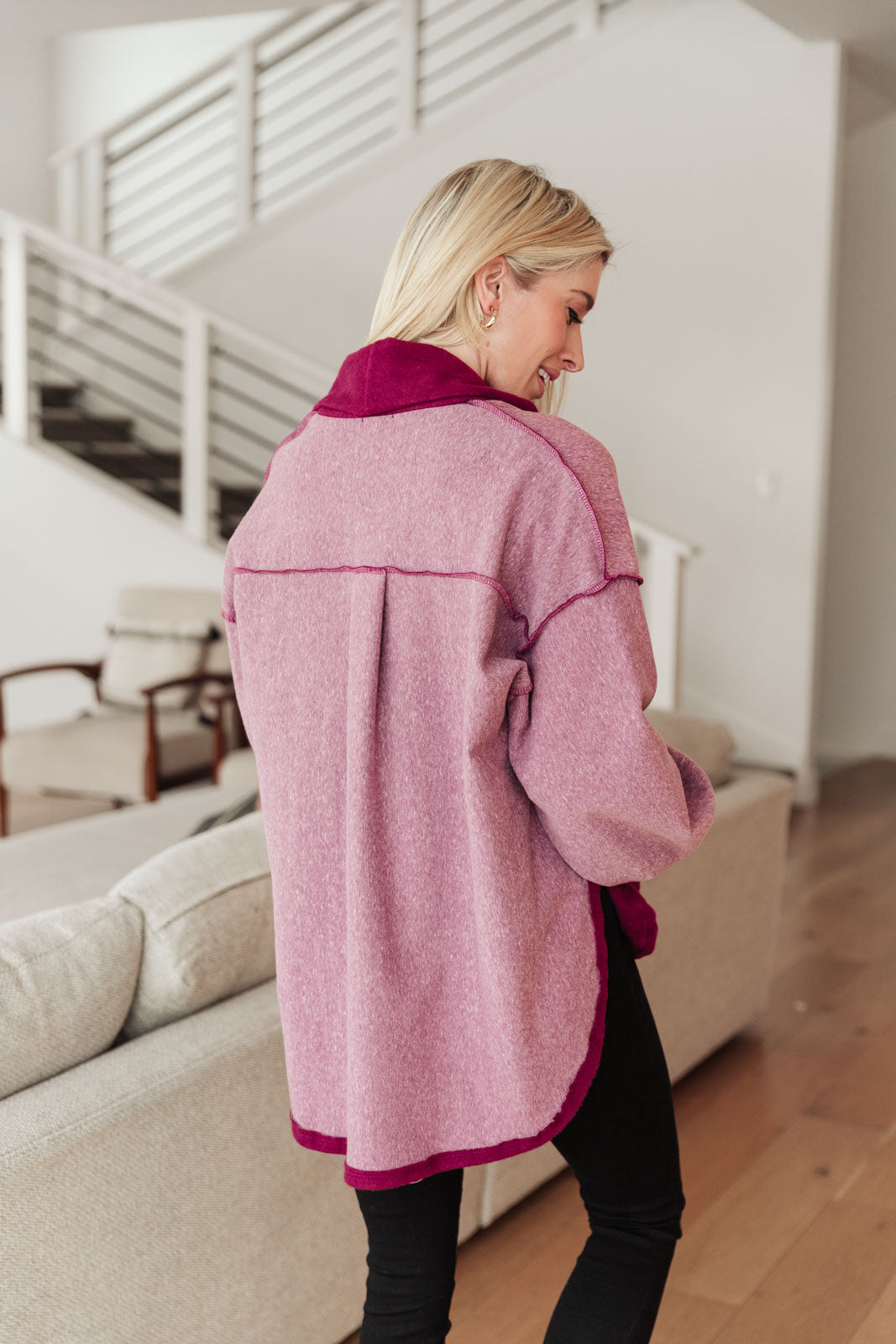 DOORBUSTER Two Hearts Jacket In Plum