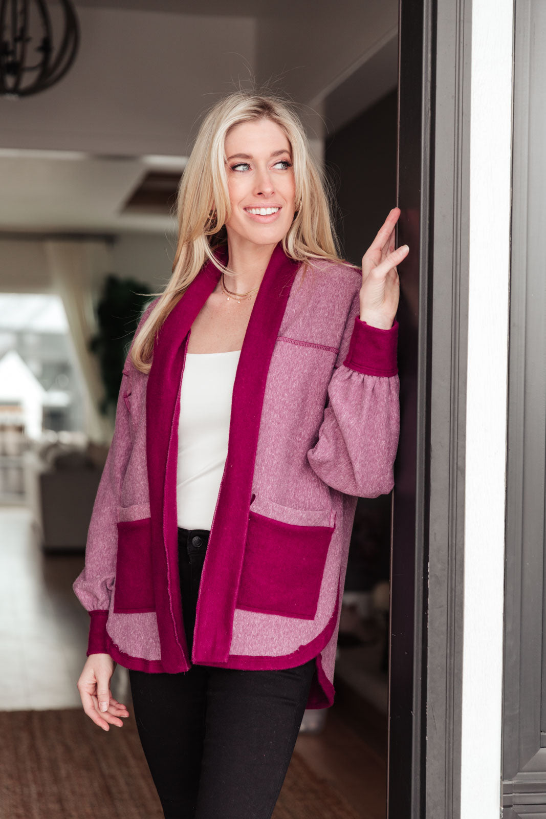 DOORBUSTER Two Hearts Jacket In Plum