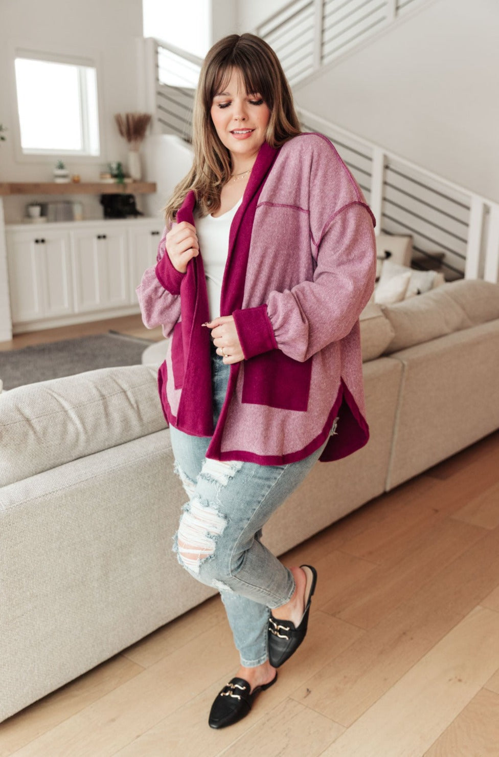 DOORBUSTER Two Hearts Jacket In Plum