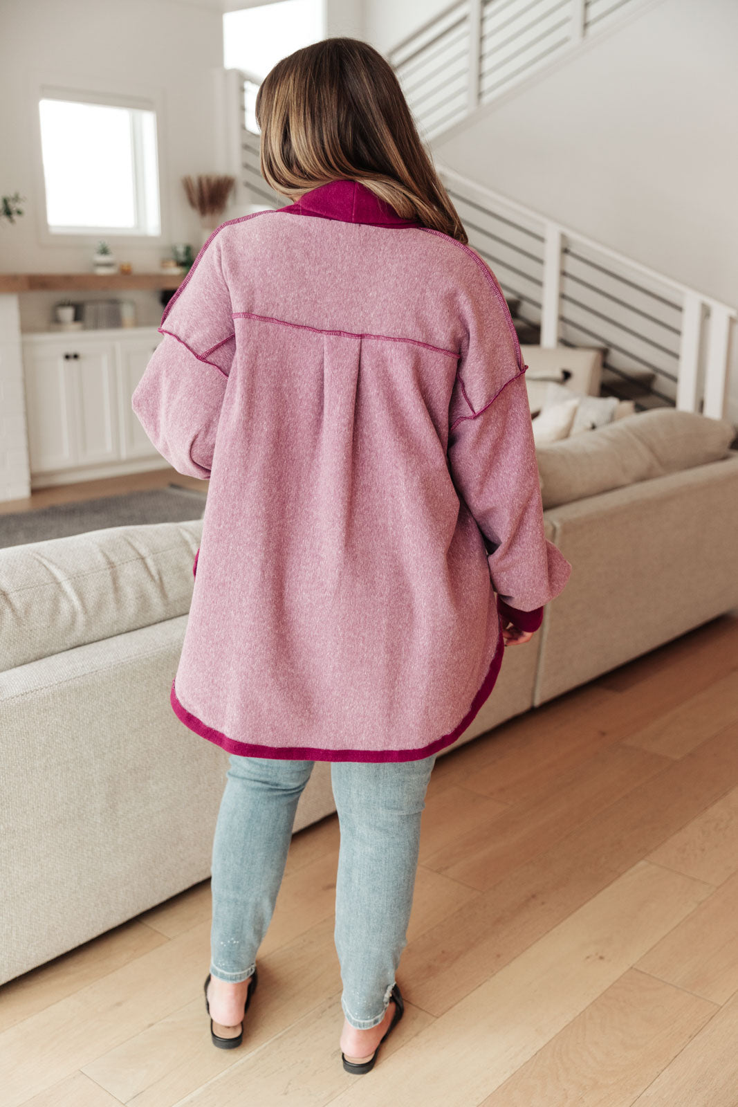 DOORBUSTER Two Hearts Jacket In Plum