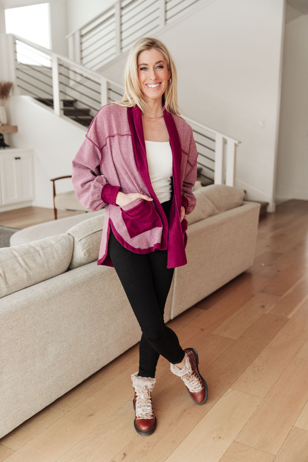 DOORBUSTER Two Hearts Jacket In Plum