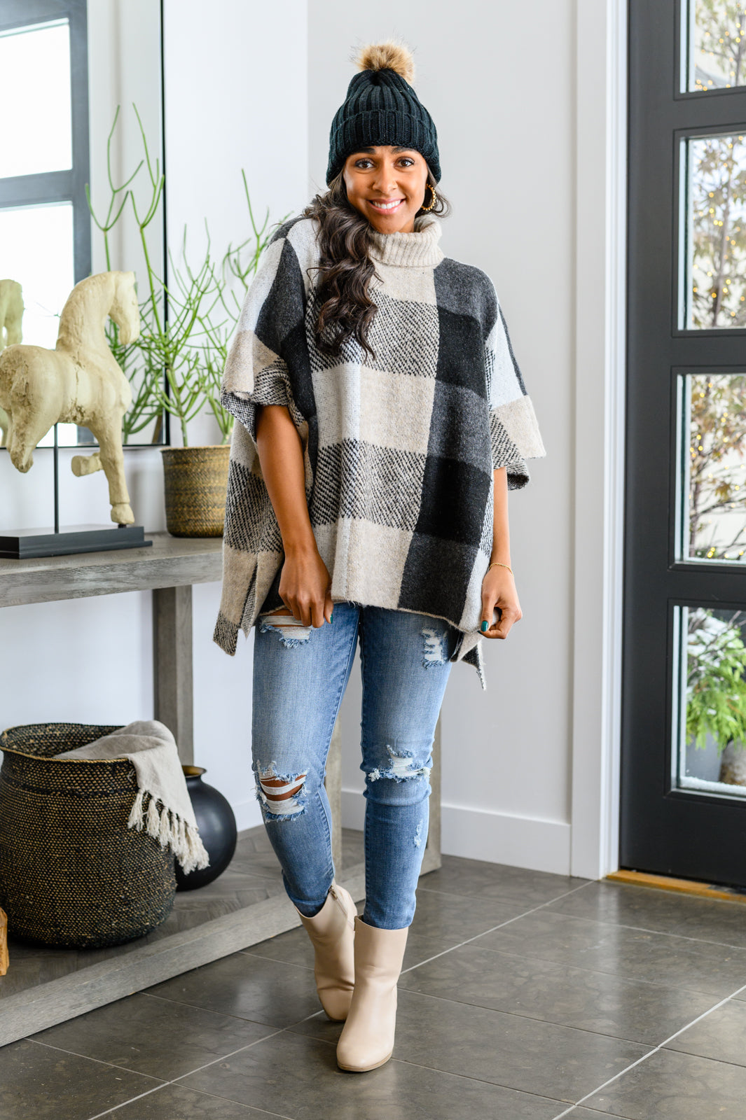 Your Next Favorite Roll Neck Sweater Poncho