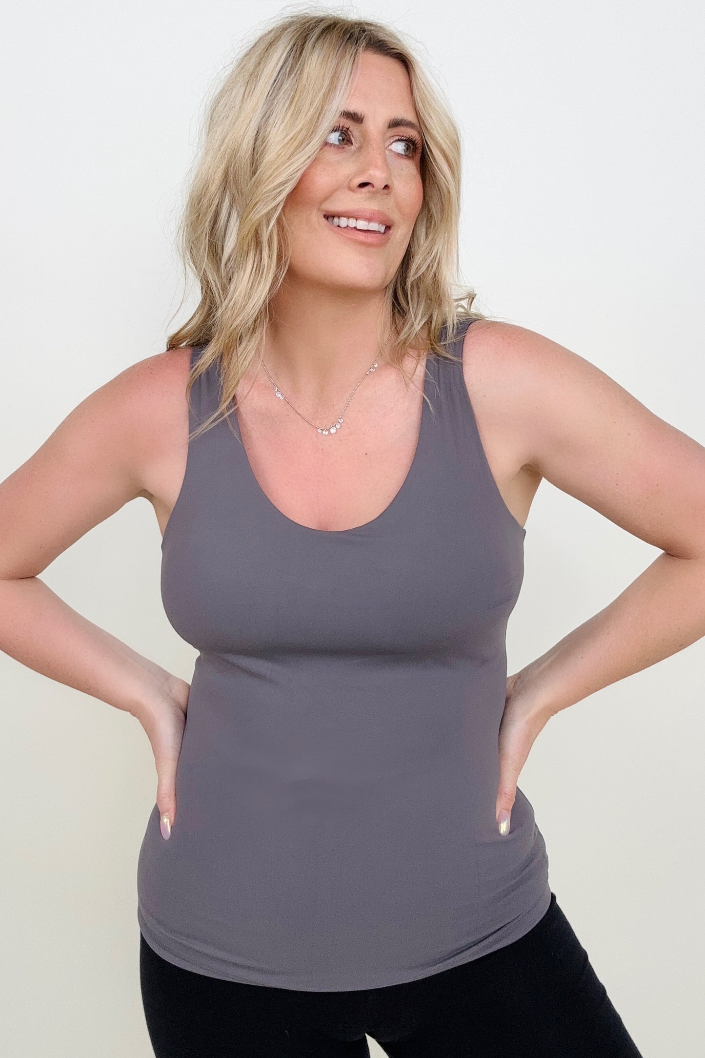 11 Colors - FawnFit Long Length Lift Tank 2.0 with Built-In Bra!